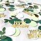 120 Piece Sage Green Happy Birthday Confetti