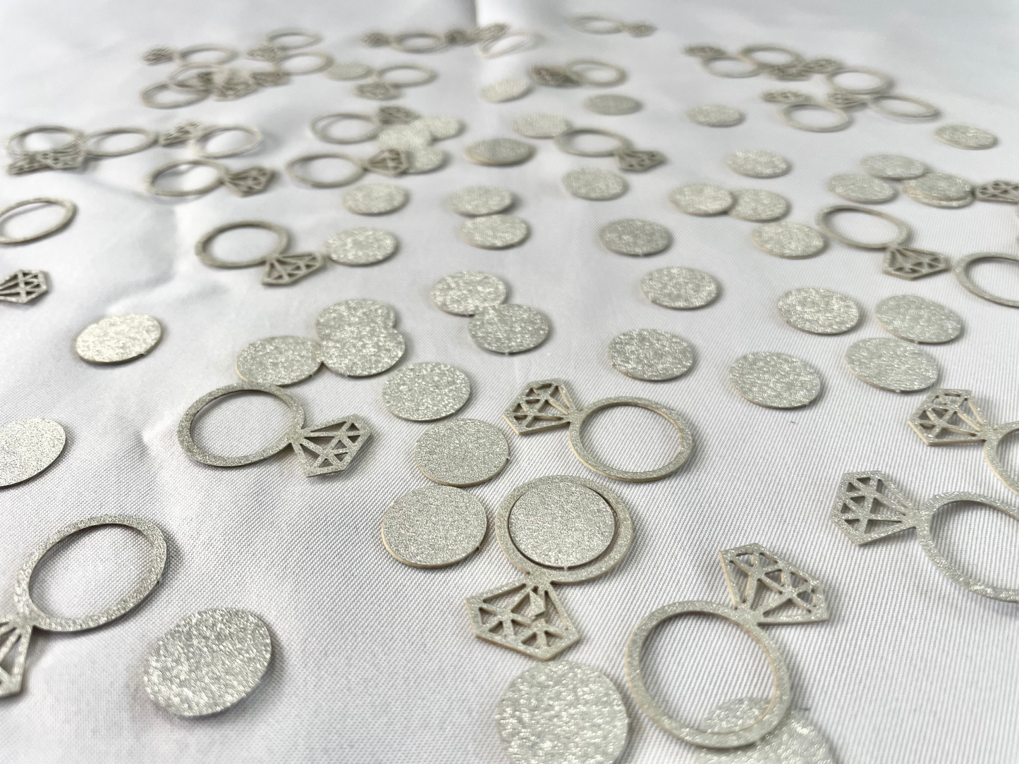 100 Piece Wedding Ring Glitter Confetti