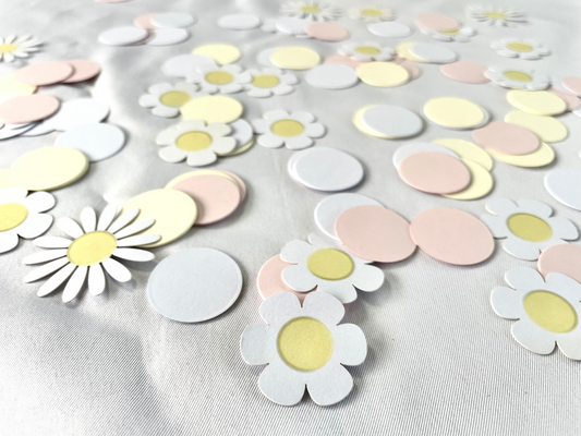 100 Piece Daisy Confetti Floral Pink Party