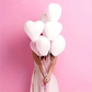 Set of 30 Piece White Heart Shaped Latex Balloon