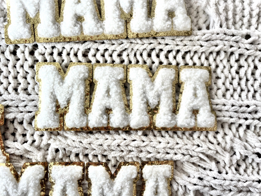 MAMA Chenille Iron on Patch DIY Kit