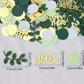 120 Piece Sage Green Happy Birthday Confetti