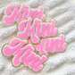 Mini Iron on Patches Pink