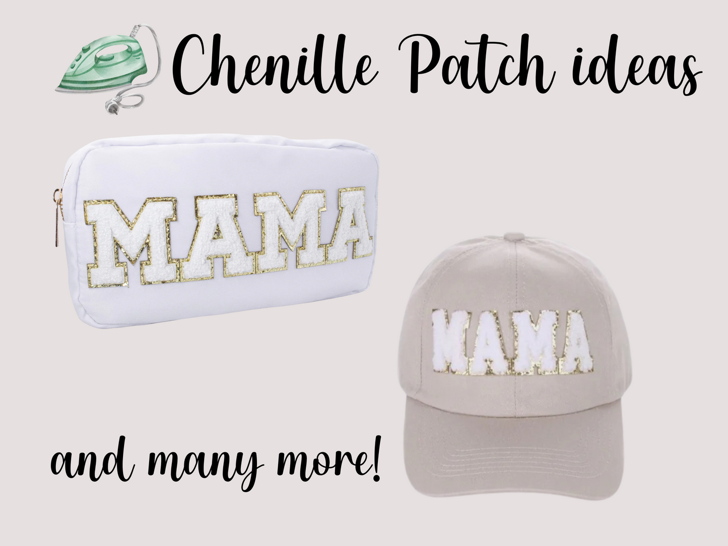 MAMA Chenille Iron on Patch DIY Kit