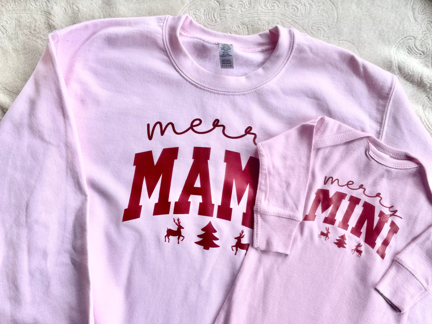 Mom and Me Christmas Sweatshirt Set