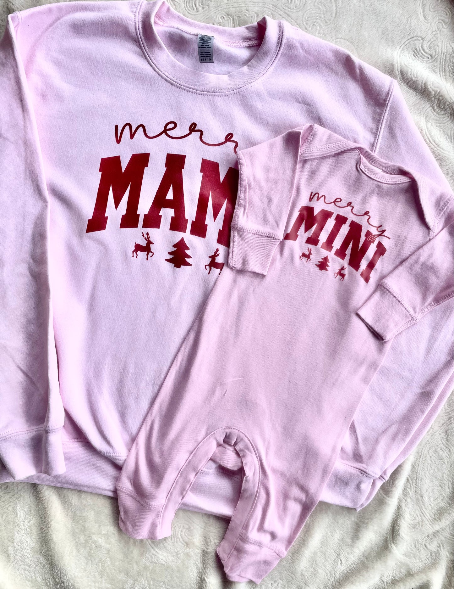 Mom and Me Christmas Sweatshirt Set