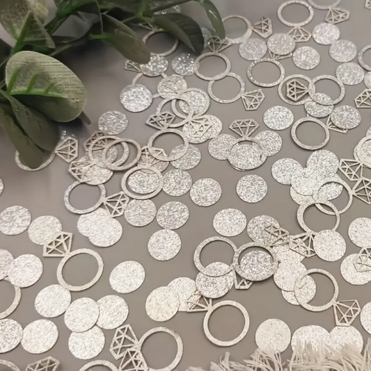 100 Piece Wedding Ring Glitter Confetti