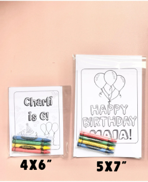 Birthday Party Favors with Crayons