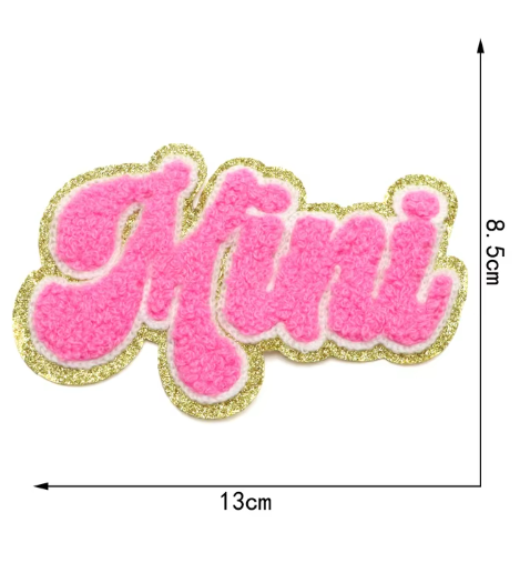 Mini Iron on Patches Pink