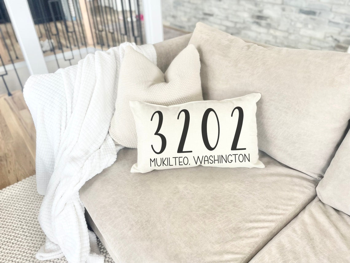 Hometown Zip code Custom Pillow Gift