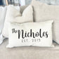 Personalized Last Name Pillowcase – Customize Est Wedding Gift