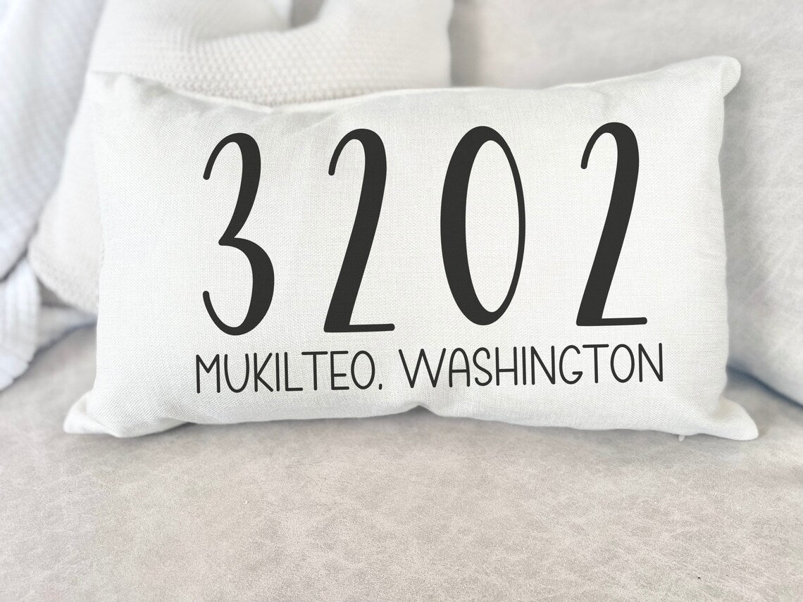 Hometown Zip code Custom Pillow Gift