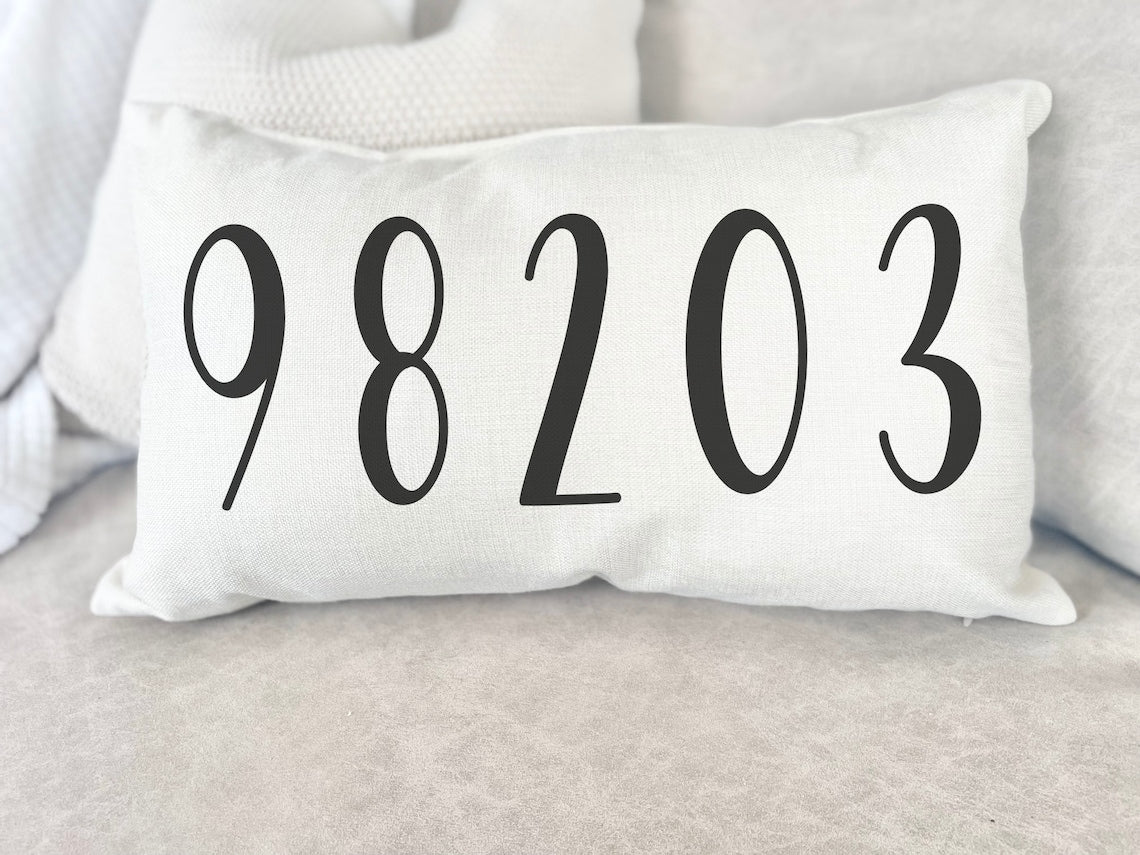 Personalized Hometown Pillowcase – City State Location Lumbar Pillow