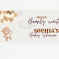 Personalized Brown Teddy Bear Welcome Baby Shower