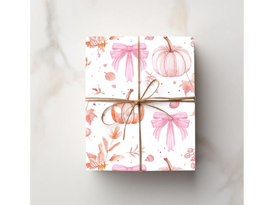 Pink Fall Coquette Gift Wrap