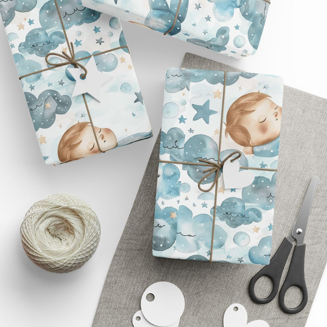 Baby Boy Shower Gift Wrap