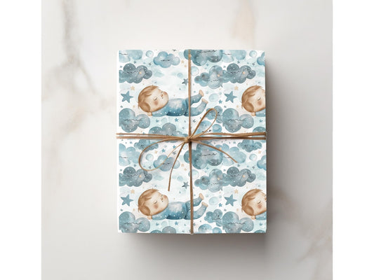 Baby Boy Shower Gift Wrap