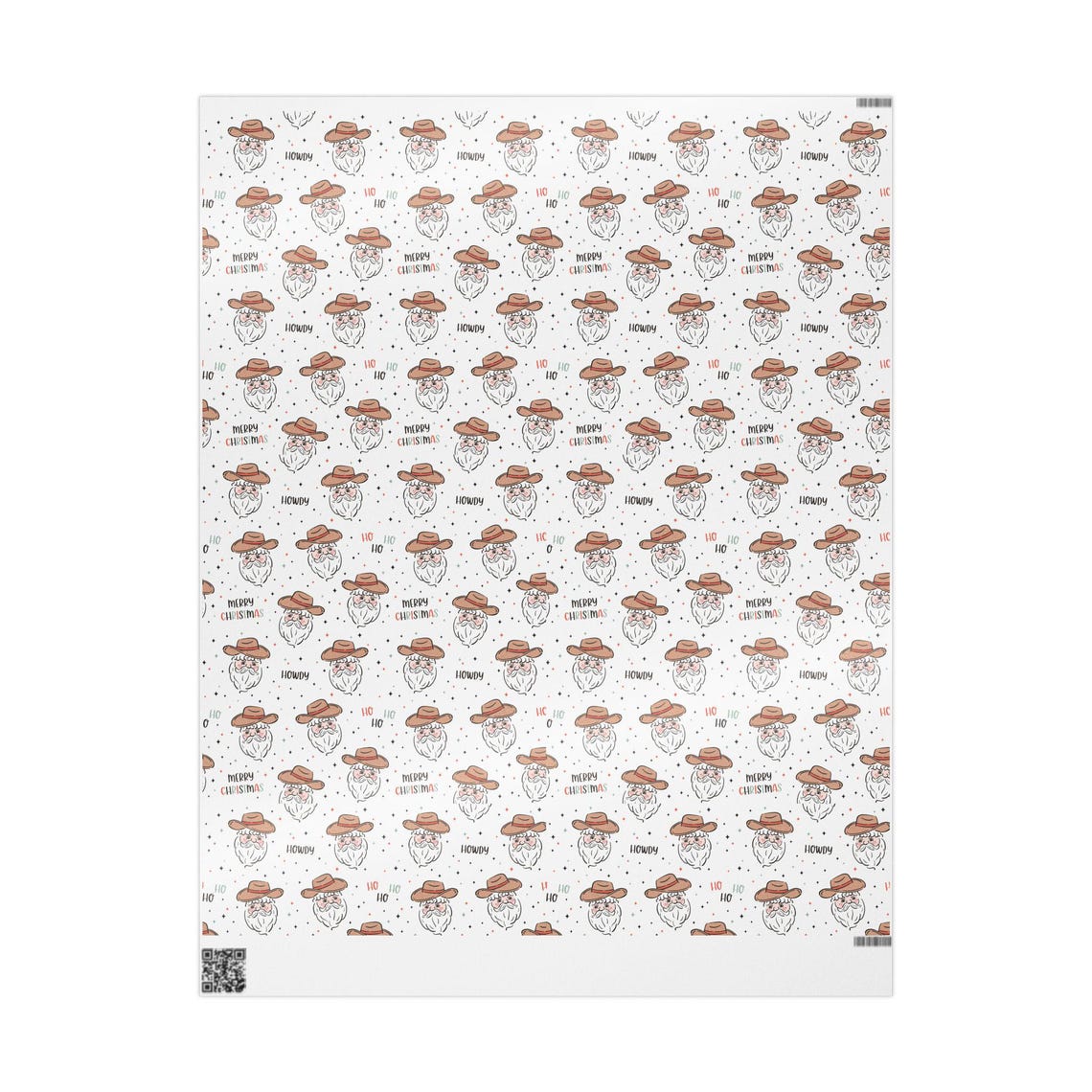 Howdy Cowboy Santa Gift Wrap