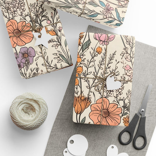 Wildflower Elegant Floral Gift Wrap