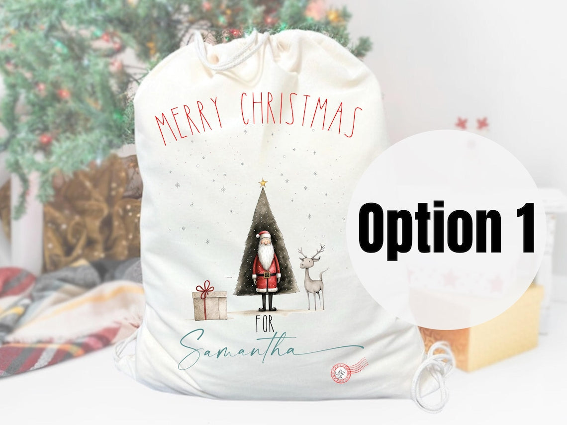 Personalized Christmas Morning Santa Bag