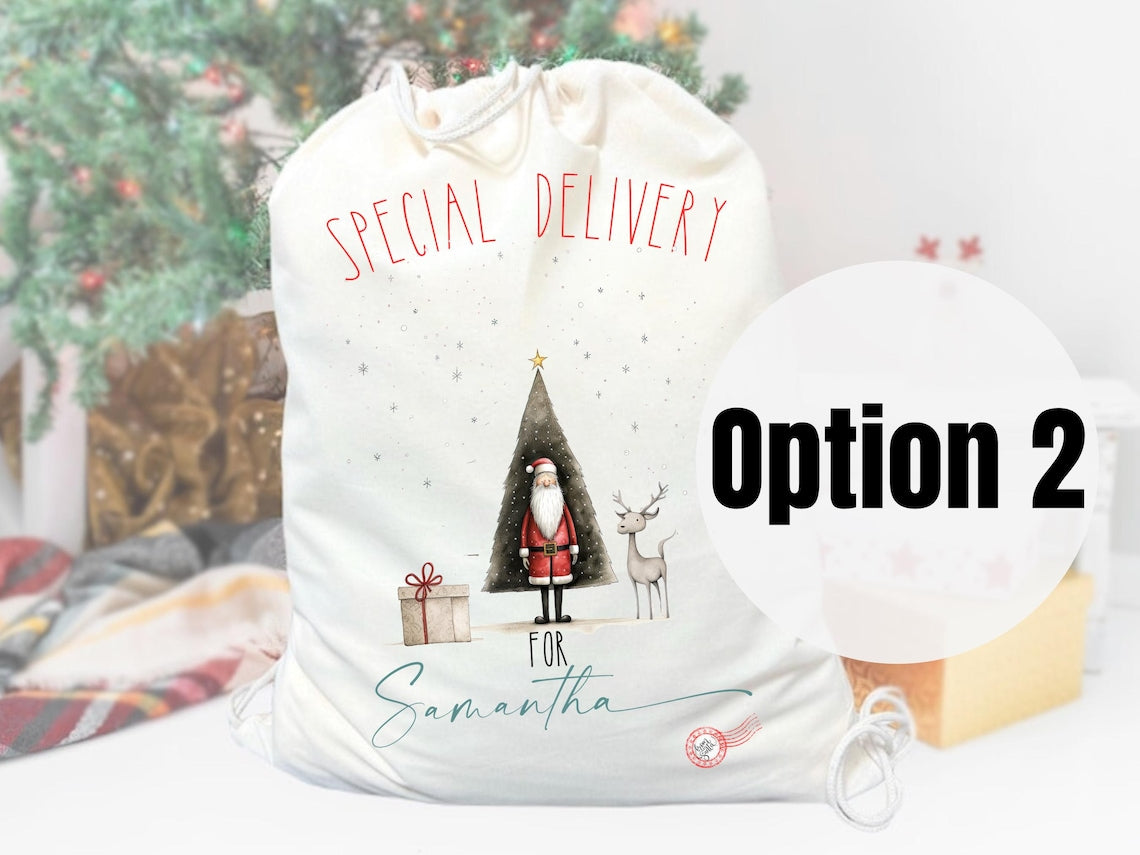 Personalized Christmas Morning Santa Bag