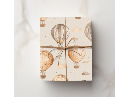 Whimsical Neutral Baby Shower Gift Wrap