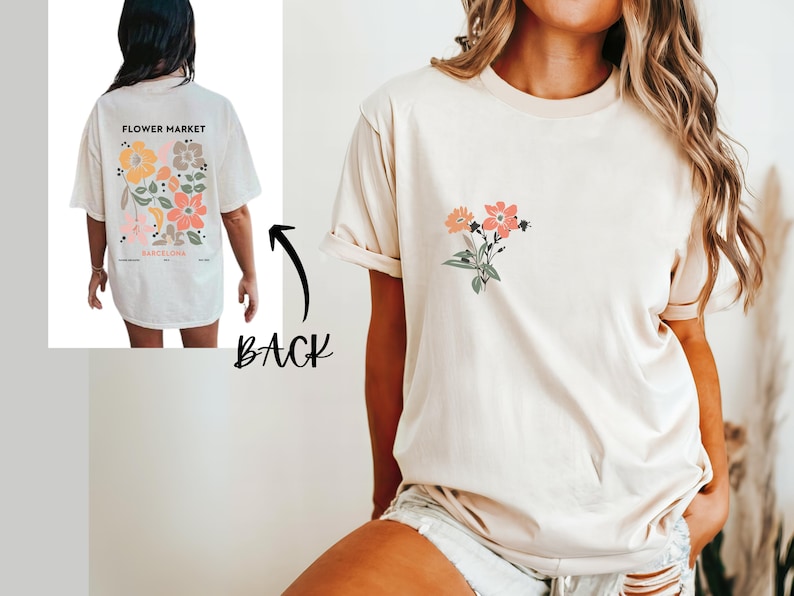 Floral Top Front and Back Wildflower