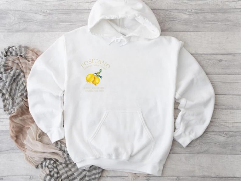 Amalfi Lemon Cozy Hooded Sweater