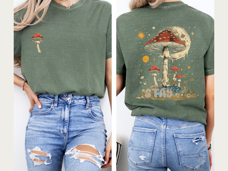 Mushroom Celestial Graphic Tee