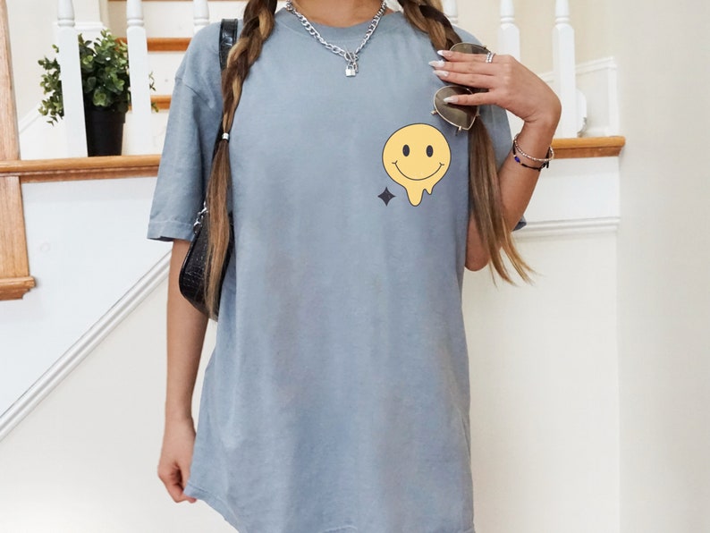 Smiley Face Front and Back Graphic Tee