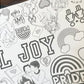 Pride Month LGBQ Coloring Banner