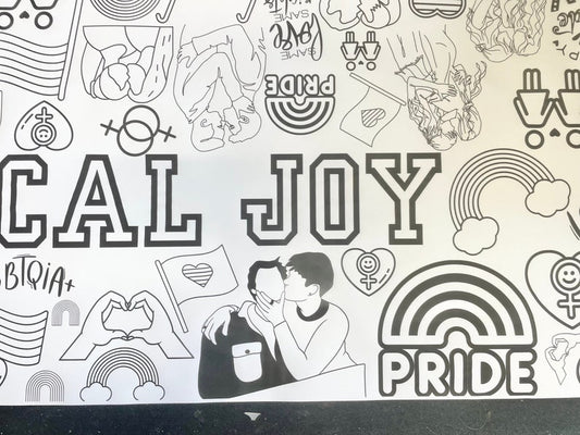 Pride Month LGBQ Coloring Banner