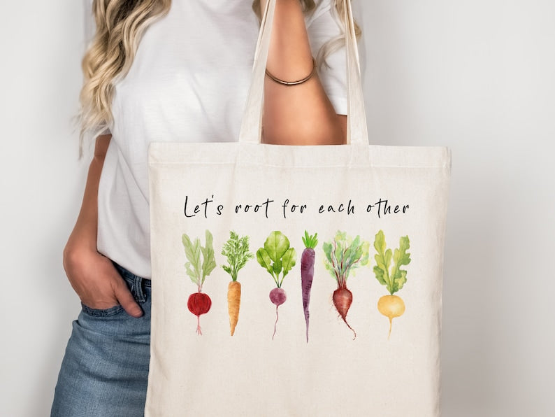 Let's Root for each other Tote Bag Gift