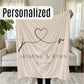 Personalized Wedding Couple Fleece Throw Blanket