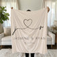 Personalized Wedding Couple Fleece Throw Blanket