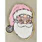 Retro Santa Patch with Pink Hat - Cute Christmas Iron-On Patch for Jackets & Bags