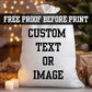 Custom Print Text Personalized Image Canvas Sack Bag