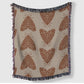 100% Cotton Vintage Woven Moth Throw Blanket