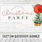 Custom Horizontal Christmas Party Banner - Modern Christmas Theme Photo Prop