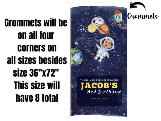 Outer Space Birthday Custom Name Banner