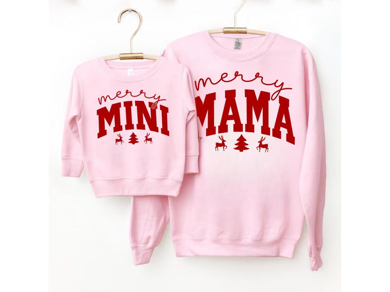 Mom and Me Christmas Sweatshirt Set