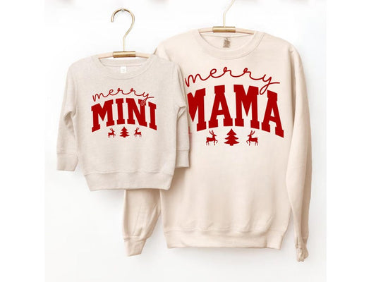 Mom and Me Christmas Sweatshirt Set