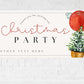 Custom Horizontal Christmas Party Banner - Modern Christmas Theme Photo Prop