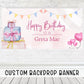 Large Pink Balloon Birthday Backdrop