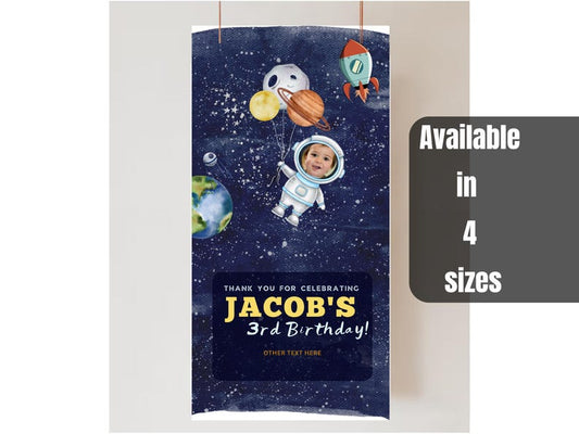 Outer Space Birthday Custom Name Banner