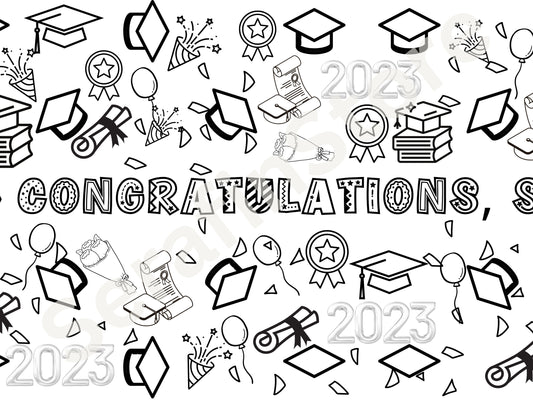 Graduation Personalized Coloring Banner