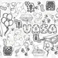 Teddy Bear Theme Coloring Banner