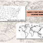 Large School World Map Coloring Activity