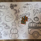 Fall Theme Thanksgiving Coloring Banner