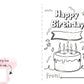 Happy Birthday from Child Color In